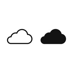 Cloud icon Flat. vector symbol on white background