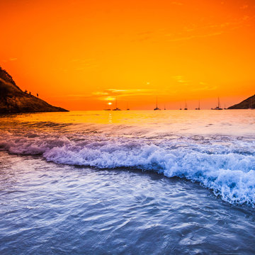 Fototapeta Sunset with dramatic sky