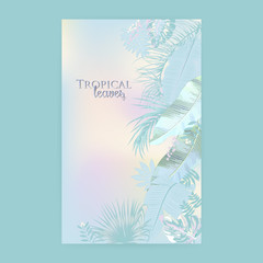 Vector tropical background in trendy pastel colors. © Artlu