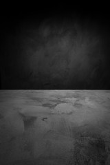 concrete background. dark wall and floor interior background with space