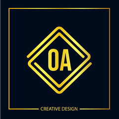 Initial Letter OA Logo template design