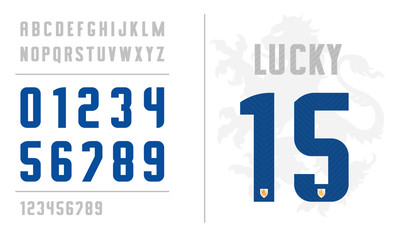 Uniform letters and numbers for sport apparel