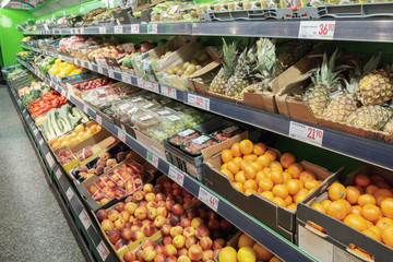 fruits and vegetables at the market