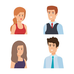 Obraz premium group of young people characters