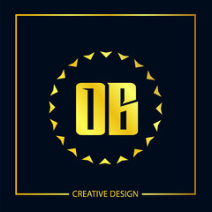 Initial Letter OB Logo template design