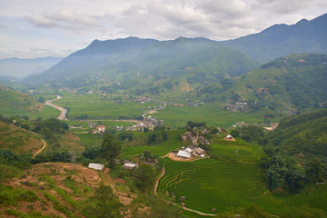 Obraz premium Montañas de Sa Pa en Vietnam
