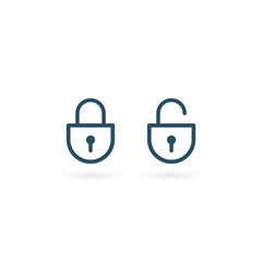 Lock vector icons set. Padlock symbol Illustration isolated on white