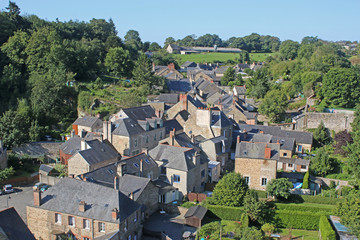 Fototapeta na wymiar Fougere town, France
