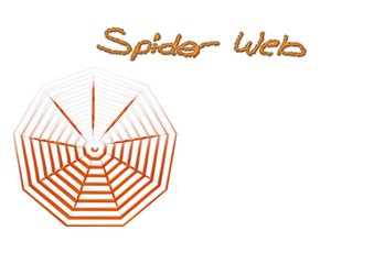 Spider web illustration isolated white background and hand writing name text © CiddiBiri