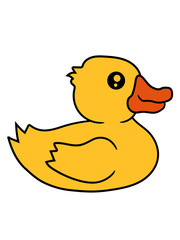 quietscheente gummiente badeente ente gans vogel baby kind klein süß niedlich comic cartoon clipart design