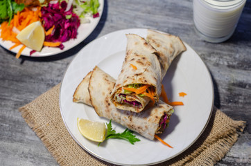 Turkish traditional foods; Lahmacun