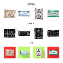 Vector illustration of ticket and admission icon. Set of ticket and event stock symbol for web.