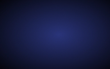 Dark blue abstract metallic background with slanting lines, blue striped pattern, parallel lines and strips, diagonal carbon fiber, vector illustration