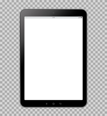 Tablet on transparent background. vector