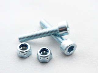 Hex bolts and nuts