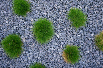 Decorative hassocks in gravel