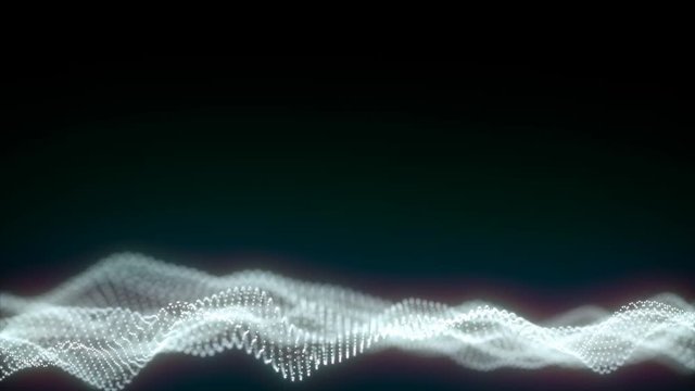 Lower Thirds Particles Atomic Waves Abstract Seamless Loop Animation in 4K
