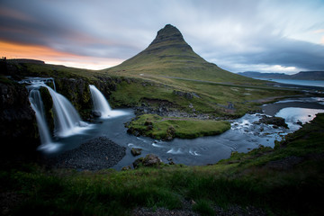 waterfall in the mountains