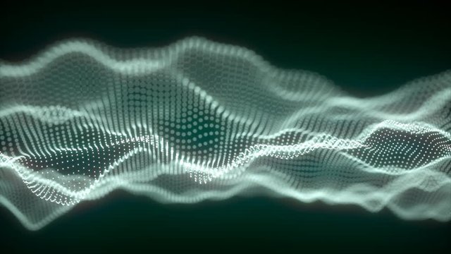 Chaotic Particles Atomic Waves Abstract Seamless Loop Animation in 4K