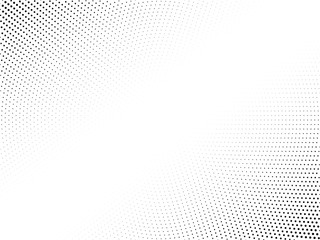 Abstract geometric background. Halftone vector background. Monochrome halftone pattern. Pop Art comic dots black white texture. Design for presentation, banner, flyer, report, business cards, stickers