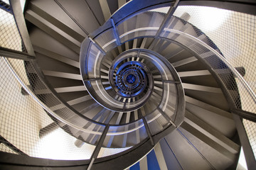 Spiral staircase bottom view