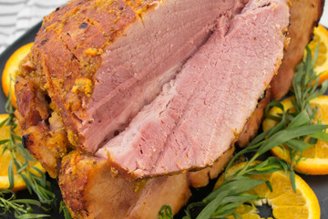 Bourbon Orange Glazed Ham