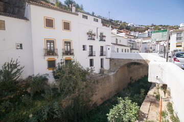 Fototapeta na wymiar Setenil de las Bodegas village in Cadiz province Andalusia Spain