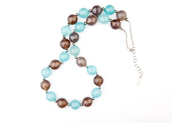 agate stone Beads white background 