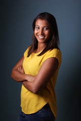 Portrait of a mixed race woman
