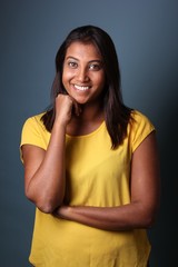 Portrait of a mixed race woman