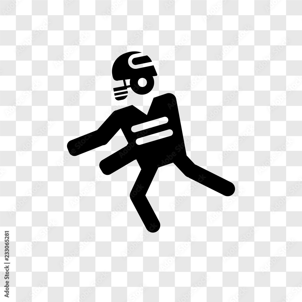 Poster running with the ball vector icon isolated on transparent background, running with the ball transpar