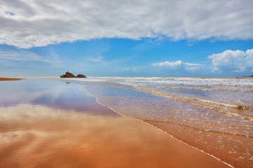 Beautiful Atlantic Ocean landscape somewhere between Essaouira, Morocco