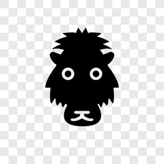 Lion vector icon isolated on transparent background, Lion transparency logo design