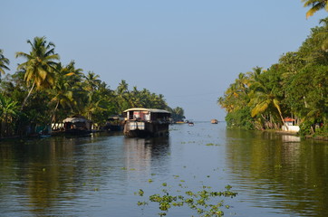 Fototapeta na wymiar Houseboat in Kerala