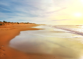 Fototapeta na wymiar stunning beach on the Atlantic ocean