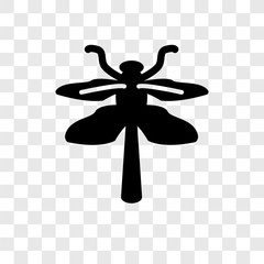 Dragonflay vector icon isolated on transparent background, Dragonflay transparency logo design