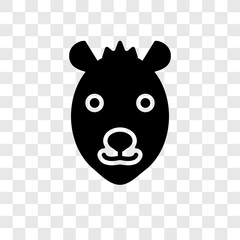 Hyena vector icon isolated on transparent background, Hyena transparency logo design
