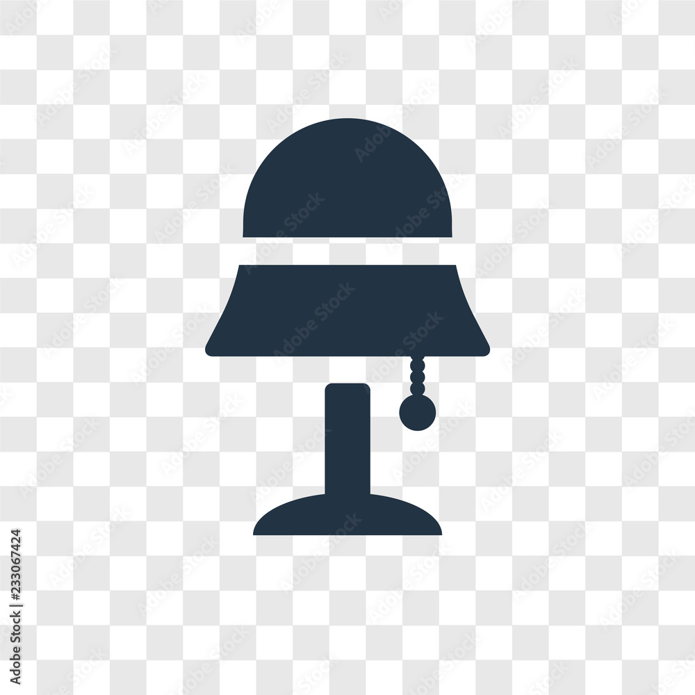 Poster lamp vector icon isolated on transparent background, lamp transparency logo design
