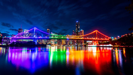 Fototapeta na wymiar Rainbow Story Bridge