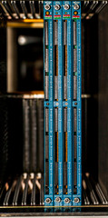 Fototapeta premium A 19 inch crate equipped with LeCroy Transient Recorder Module boards.