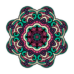 Oriental mandala vector.