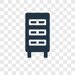 Wardrobe vector icon isolated on transparent background, Wardrobe transparency logo design