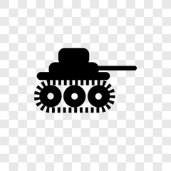 Tank vector icon isolated on transparent background, Tank transparency logo design