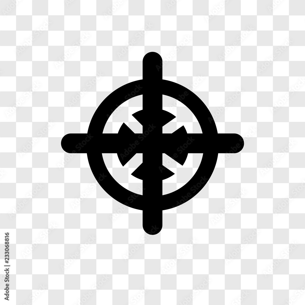 Poster target vector icon isolated on transparent background, target transparency logo design