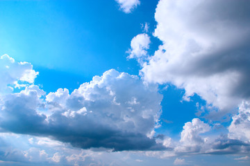 blue sky and white clouds