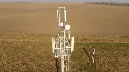 Cellular tower. Equipment for relaying cellular and mobile signal. Cellular tower.