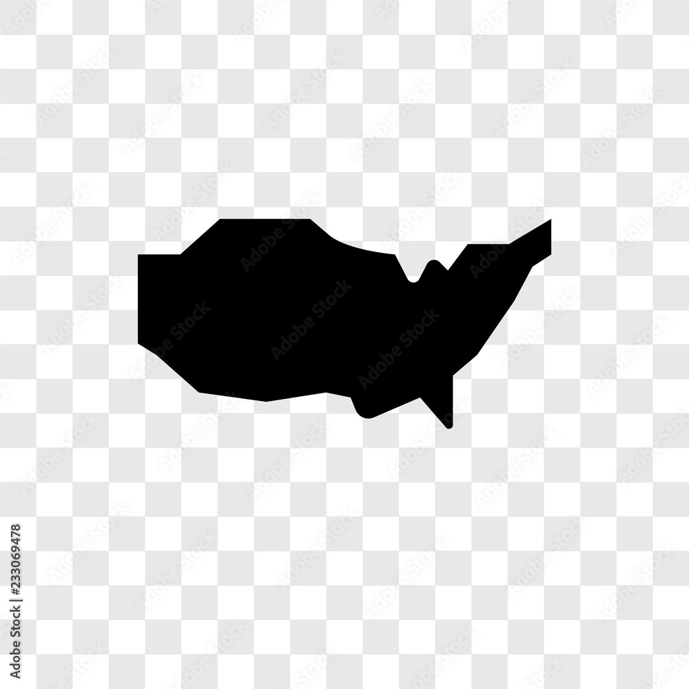Poster us map vector icon isolated on transparent background, us map transparency logo design