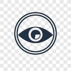 Eye vector icon isolated on transparent background, Eye transparency logo design