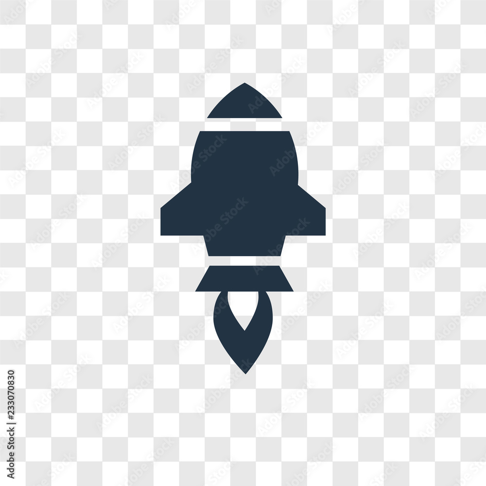 Poster startup vector icon isolated on transparent background, startup transparency logo design