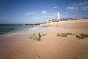 Trafalgar lighthouse in Barbate Cadiz Spain